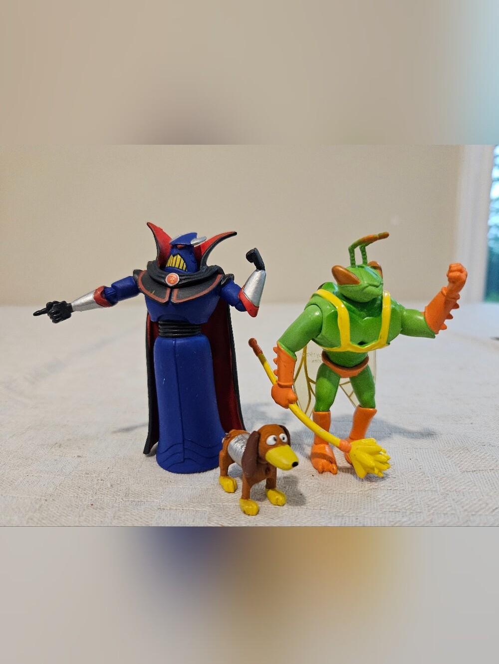 Disney Pixar Toy Story 3 Twitch Green Fly Insect Bug 2010 3" And Emperor Zurg